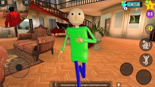 Scary Stranger 3D | Playing as Baldi in Miss T House New Chapter Android Gameplay screenshot 2