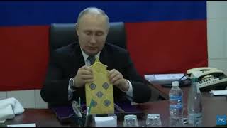 Путин привёз на vойну икону вместо Армат, БПЛА, снарядов, бронежилетов, масксетей и т. д.
