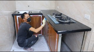 How To Kitchen Granite Install On Stainless Steel Frame - Kitchen Table Complete