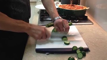 Fast Knife Chopping Cutting Cucumber