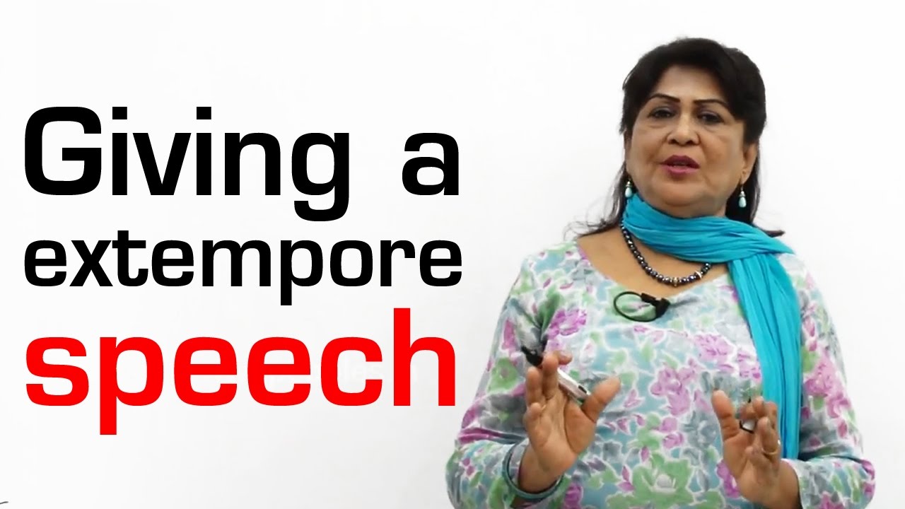 meaning of extempore speech