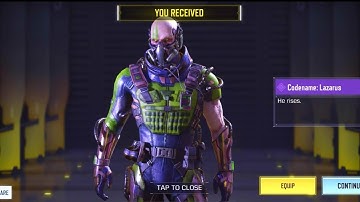 10 CP CHARACTER CODENAME LAZARUS DAMNED TO LIFE MYTHIC DRAW CODM 2021