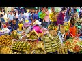 Cambodian market food compilation  market food on busy day vs normal day  boeng trabaek