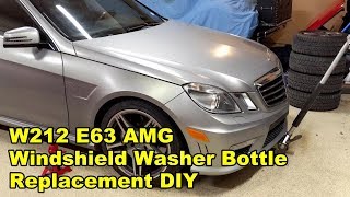 W212 Mercedes E63 AMG Windshield Washer Bottle / Washer Reservoir Replacement DIY