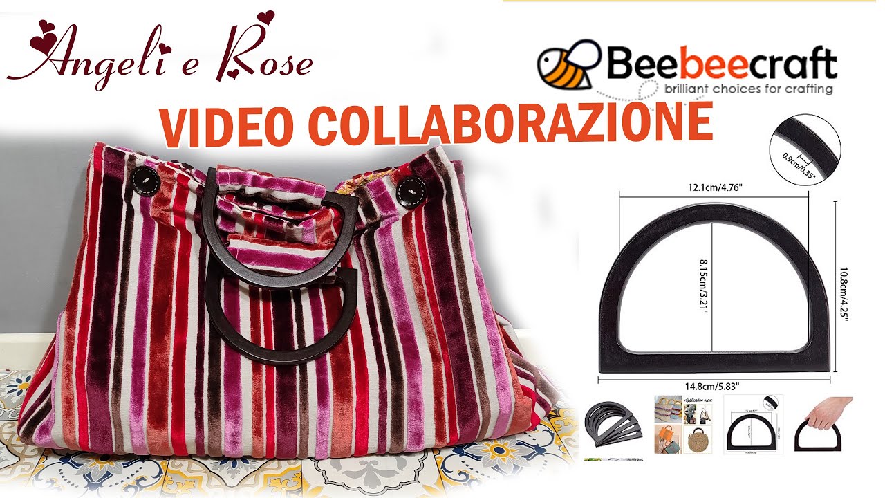 DIY - Collaborazione con WWW.BEEBEECRAFT.COM BORSA CON MANICI IN LEGNO