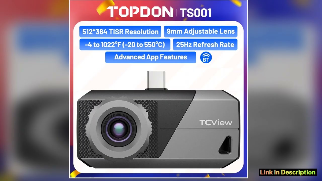 TOPDON TS001 Adjustable Lens Thermal Imaging Camera 9mm for USBC Android Pro Edition