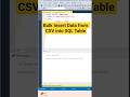 How to Bulk Insert Data from CSV into SQL Server Table | Step by Step Example #sqlserver #bulkquery