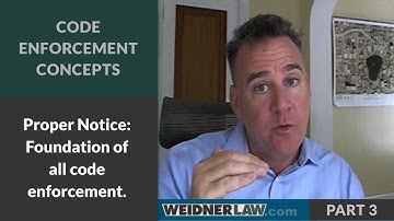 Code Enforcement Concepts PART 3