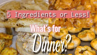 What's For Dinner? / 5 Ingredients or Less! / Budget Dinner Ideas/ Affordable Meals