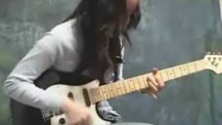 Girl playing FUNKY music chords
