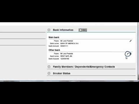 MyHR ESS Personal Profile Bank Information