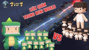 MINI GAME : CHƠI LIÊN QUÂN TRONG MINI WORLD ** THỬ THÁCH PHÁ TRỤ TIÊU DIỆT PIXEL VÀ CHIẾN THẮNG