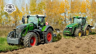 Трактор Fendt 933 спустя год эксплуатации! Вспашка залежных земель вместе с John Deere 8310R.