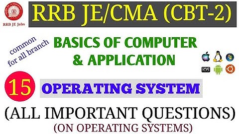 COMPUTER OPERATING SYSTEM (ALL IMPORTANT QUESTIONS) FOR RRB JE/CMA CBT-2