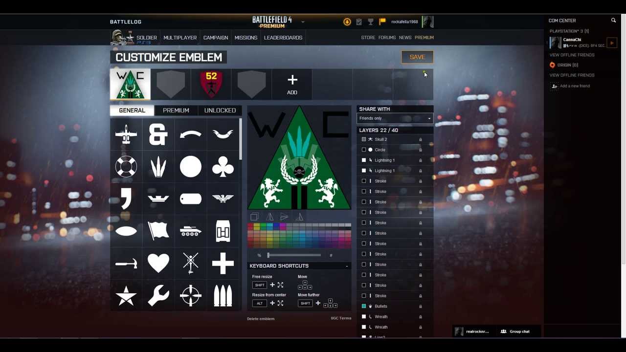 How To Create and Edit Your Battlelog Emblem BF4 