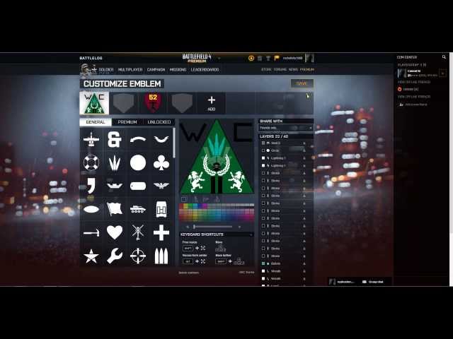 Speedart - Creating Battlefield 4 Avatar's for Battlelog HD 