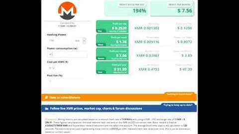 i7-3630qm monero(xmr) mining benchmark + profit estimation
