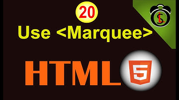 Use of marquee tag in html example | HTML tutorial 20