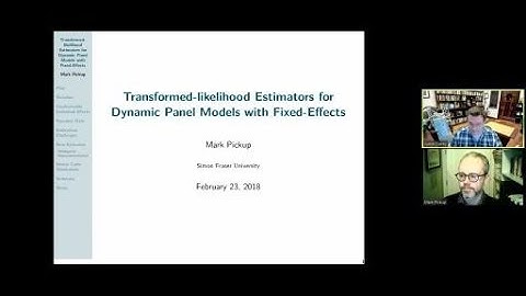 Mark Pickup, "Transformed-likelihood Estimators for Dynamic Panel Models with Fixed-Effects"