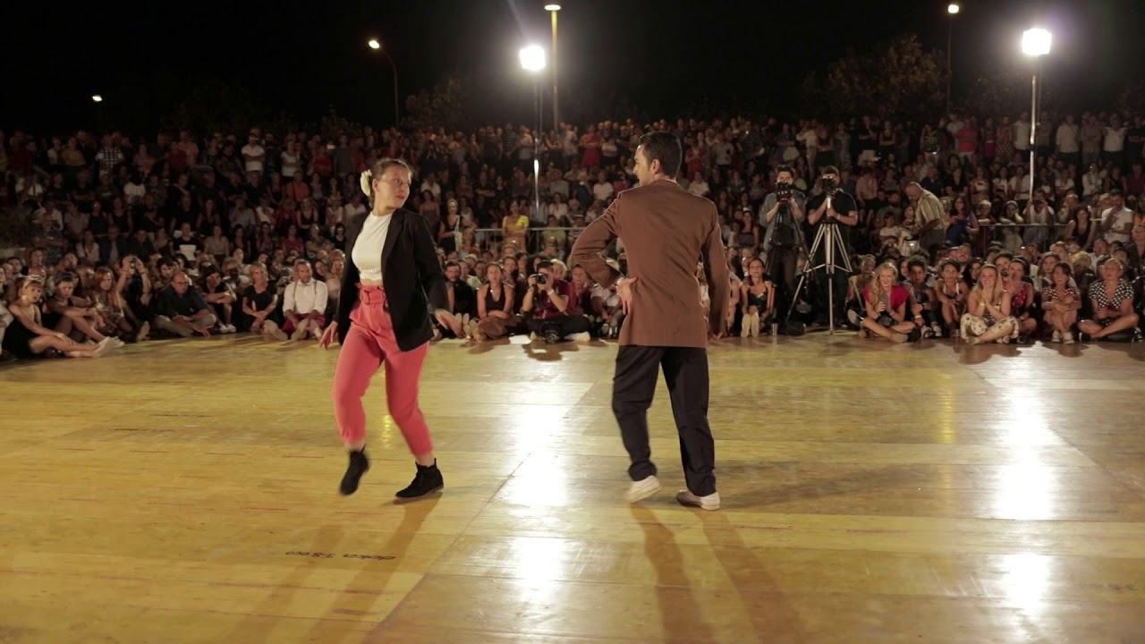 Gabriele & Valentina  - Lindy Hop Performance (FV from behind)