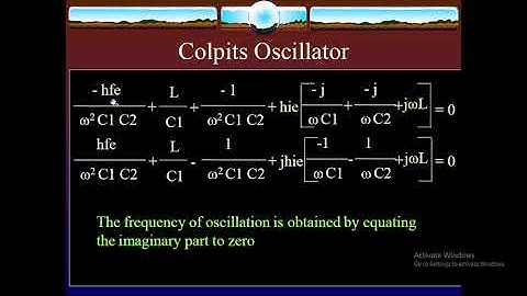 Unit II -Colpitts Oscillator