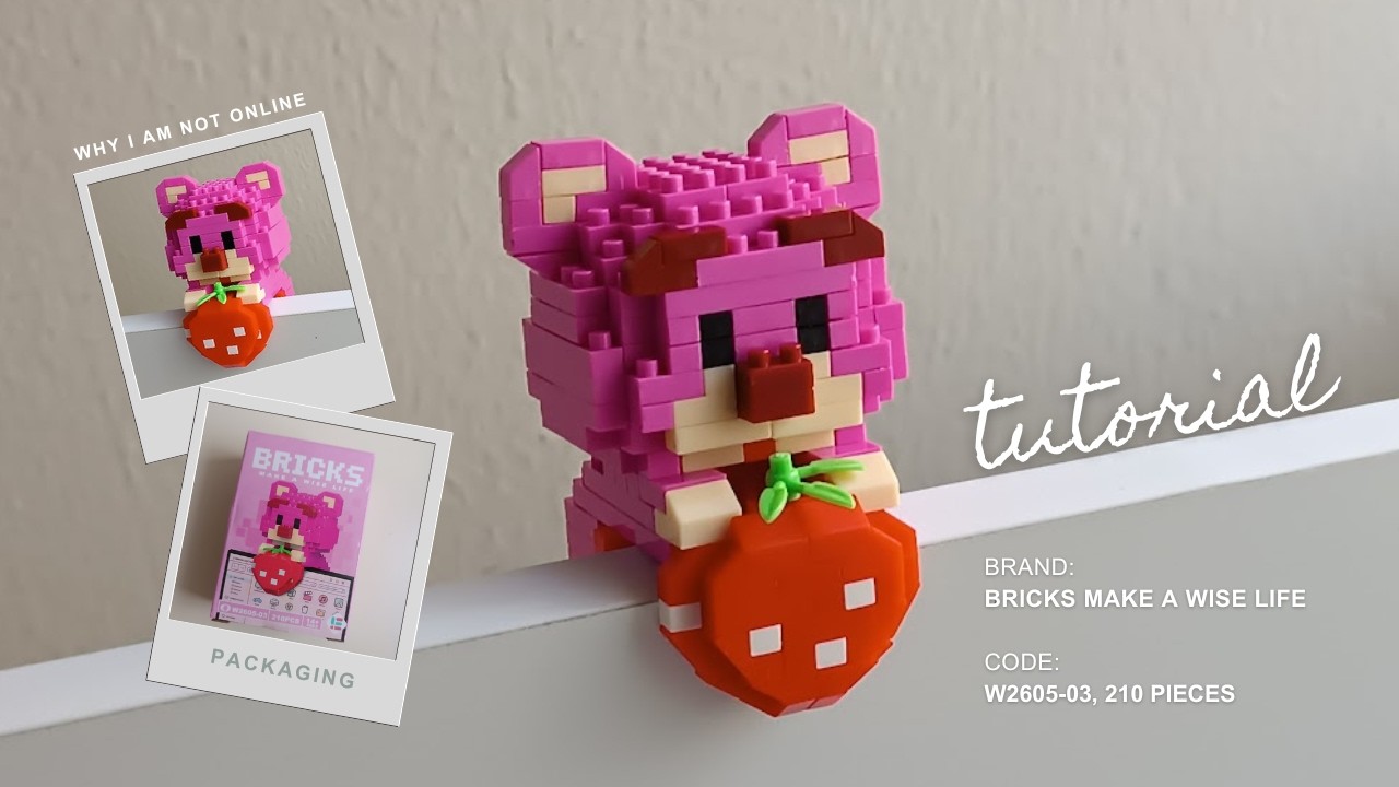 How to Build Lotso Strawberry Deco for PC Bricks Make a Wise Life W2605-03 Tutorial Hang On Pendant