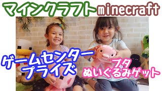 マインクラフト ゲームセンタープライズでマインクラフトのブタのぬいぐるみゲットしてきました Minecraft Youtube