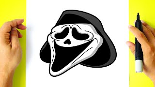 How To Draw Ghostface Scream - Troll Face Version