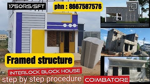 Building construction procedure || Step by step procedure in tamil || Interlock block house