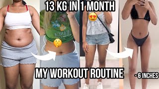 HOW I LOST 13 kg in 1 month - My Full Week of Food and workout routine *intermittent fasting*