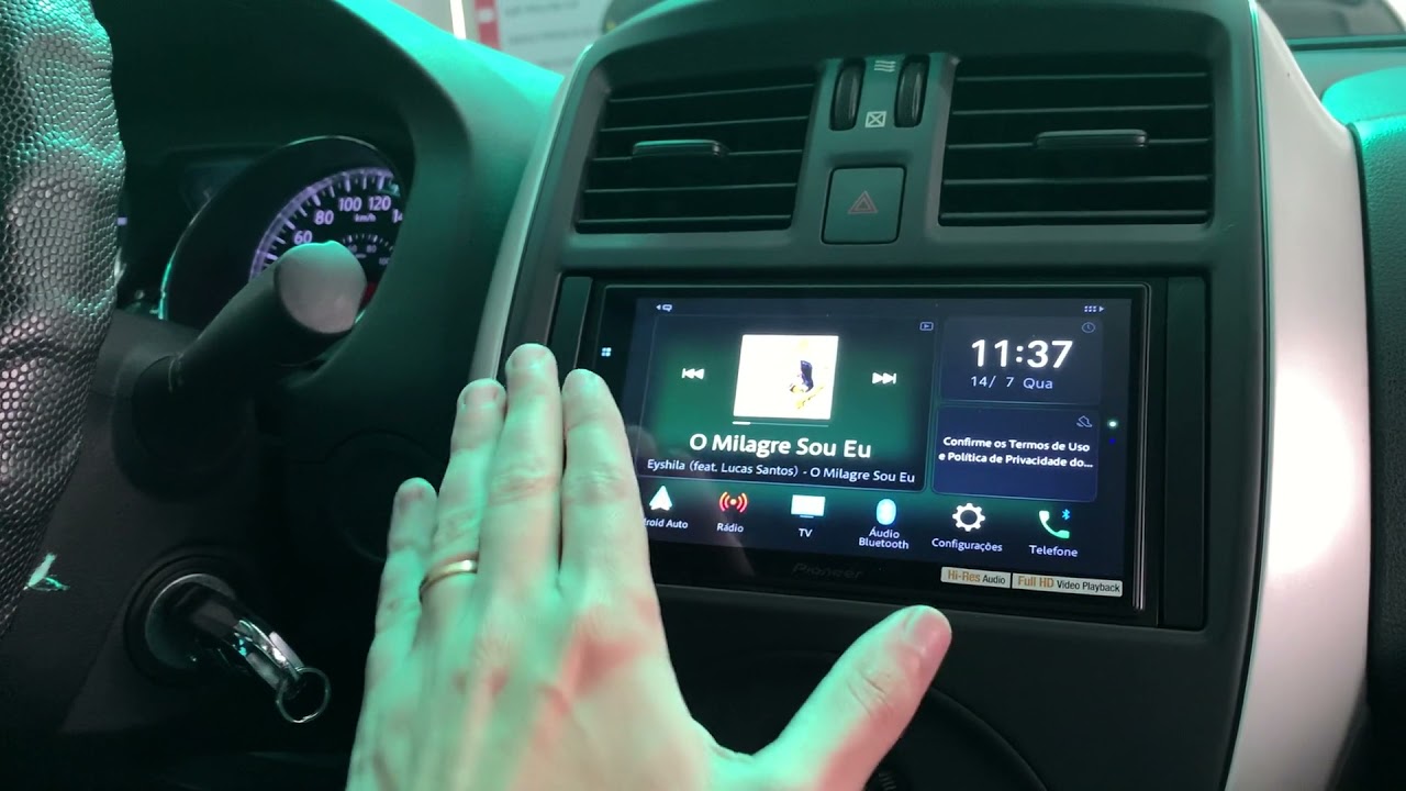 Nissan Versa 2019 - Instalação Central 7" CarPlay e Android Auto (sem fio) ArtsomAuto