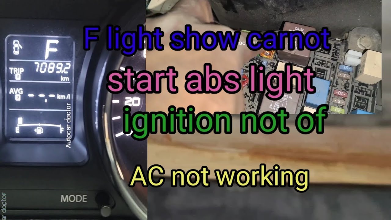 Tata nexon F light show carnot start abs light show ignition not of