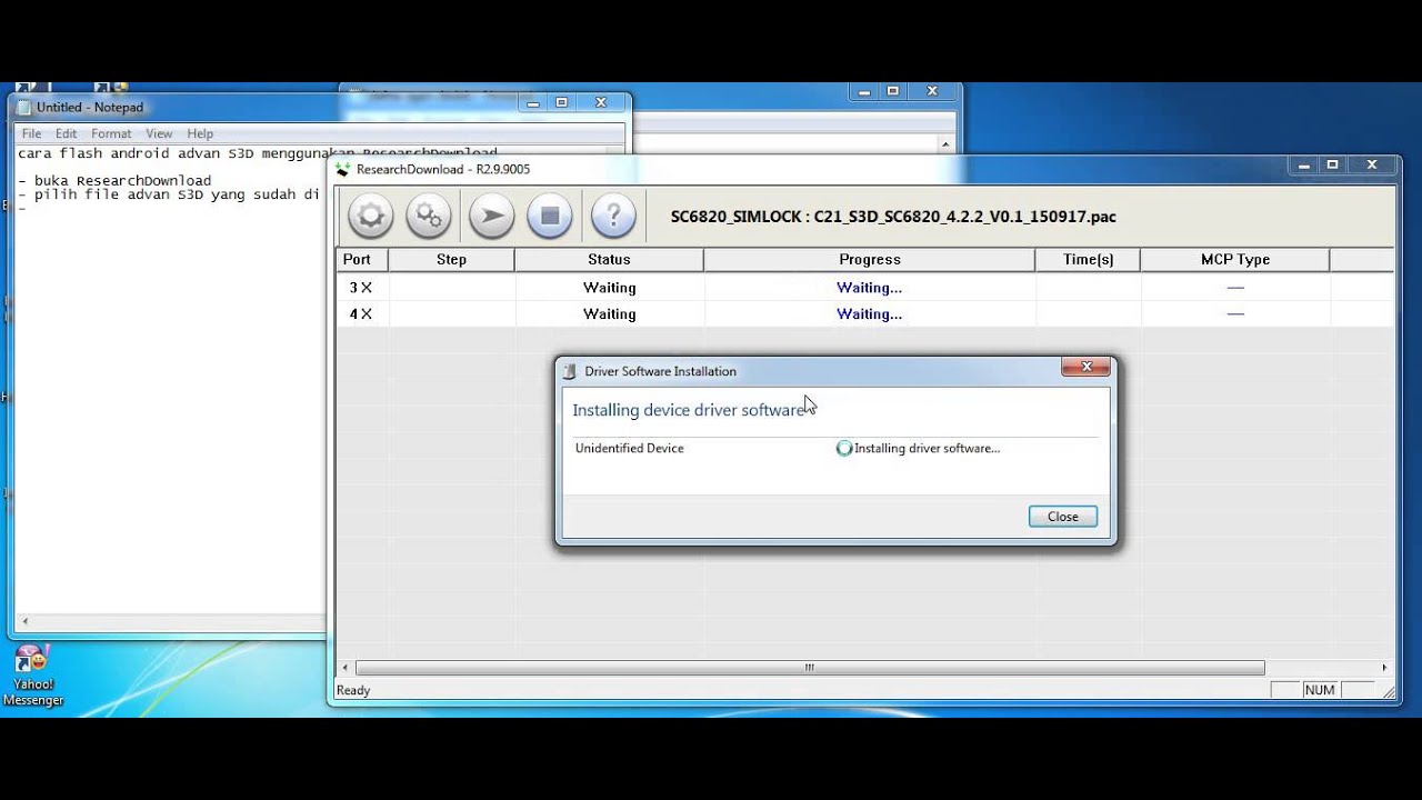 Cara Flash Advan S3D