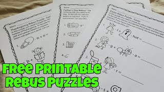 Rebus Puzzles - Free Printables from The Puzzle Den