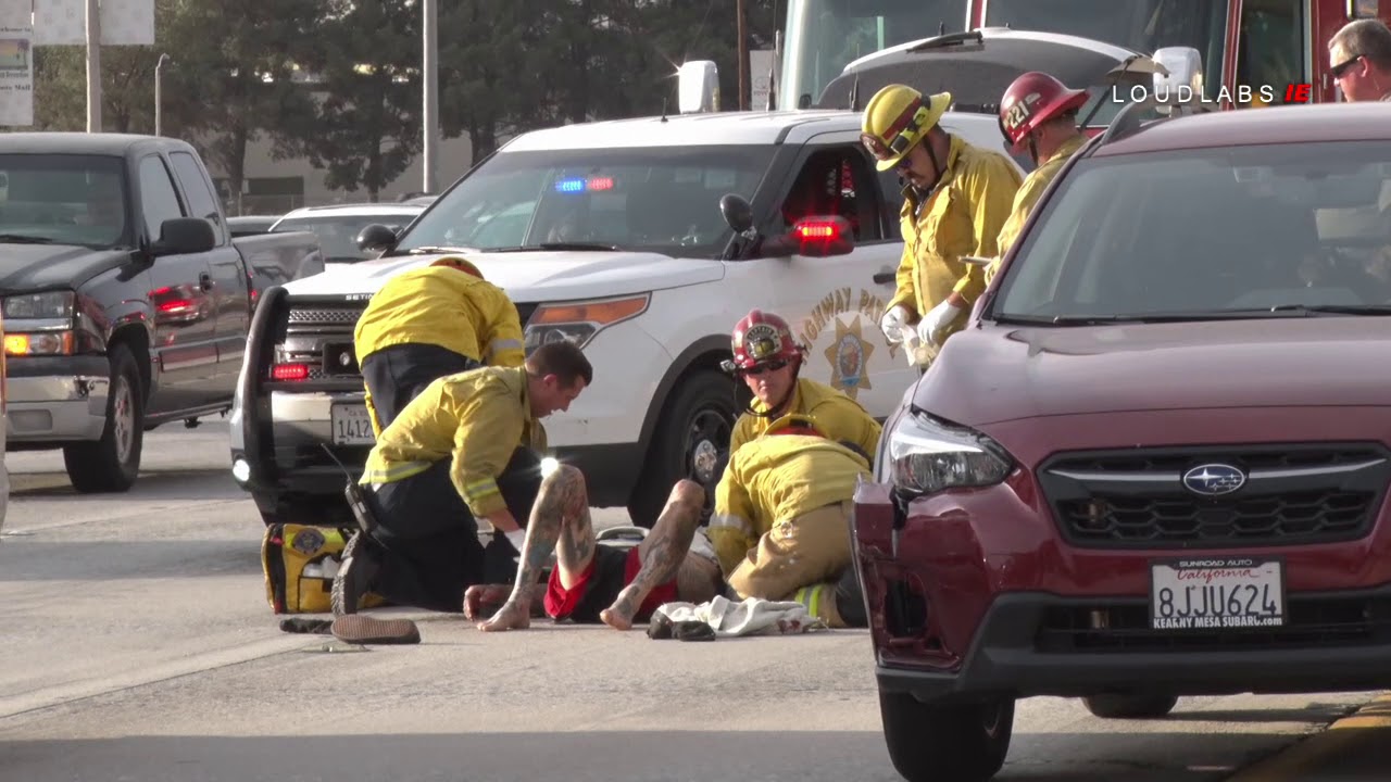 Bicyclist on Freeway Struck by Car / San Bernardino 7.24.19 - YouTube
