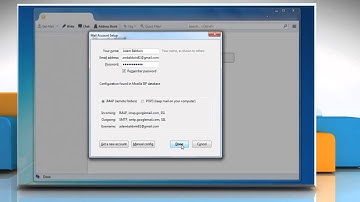 Configure an Email address in Mozilla Thunderbird in Windows 7
