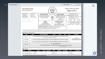 SetHero Update - Save Custom Templates (for call sheets)