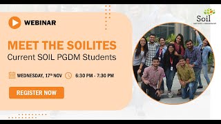 Meet The Soilites Webinar With Current Soil Pgdm Students