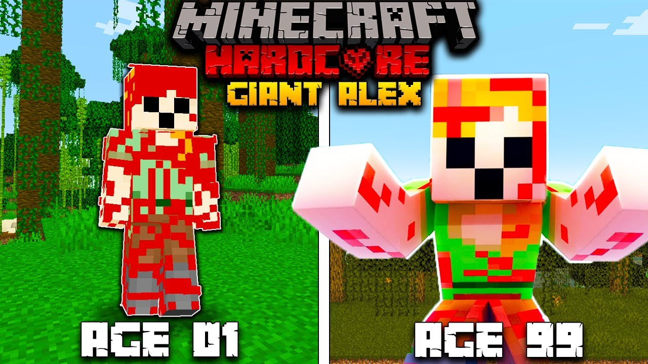 I Survived 100 days In Minecraft As Giant Alex | Surviving 99 Years As ...