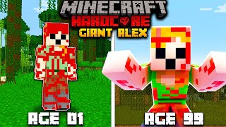 I Survived 100 days In Minecraft As Giant Alex | Surviving 99 Years As Giant Alex @BananaKiGaming