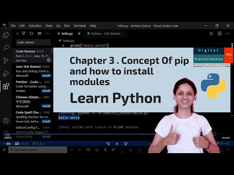 Chapter 3   Concept of pip and how to install modules