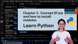 Chapter 3   Concept of pip and how to install modules