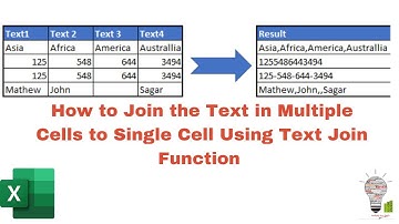 How to Join Text in Multiple cells using Text Join Function in Excel