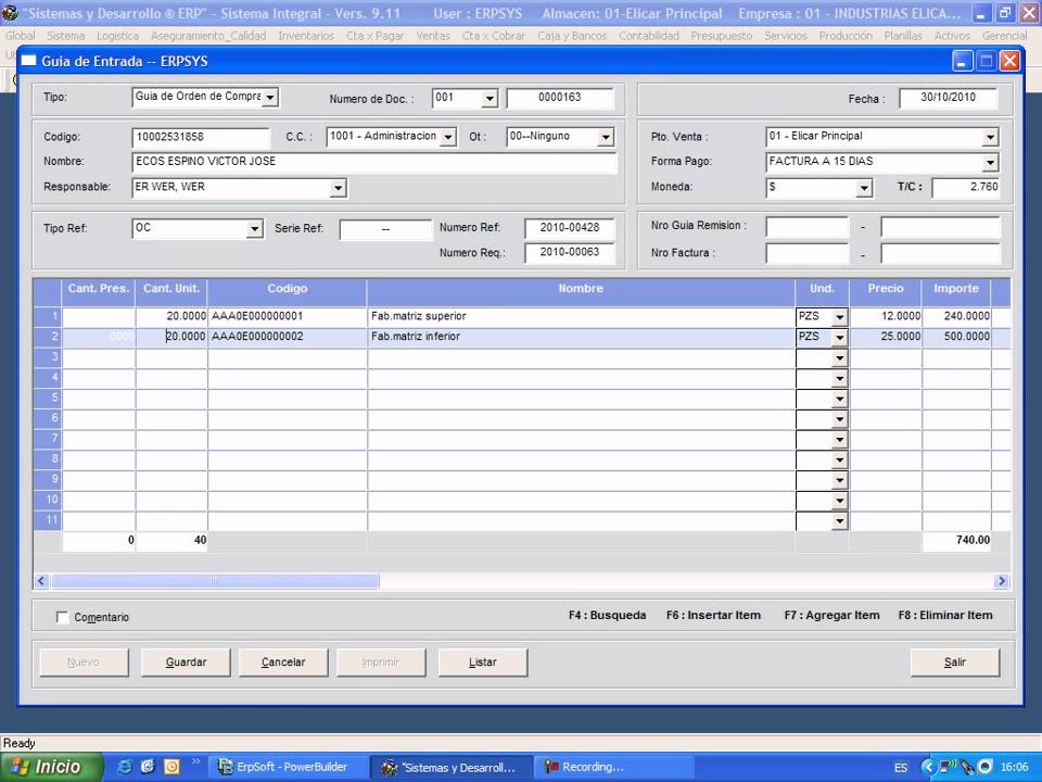 ERP - Sistema de Notas de Entrada.avi - YouTube