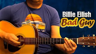 Playing 'Bad Guy' by Billie Eilish 🟨 Easy-to-Learn Acoustic Guitar Tutorial [Simple Guitar Lesson]
