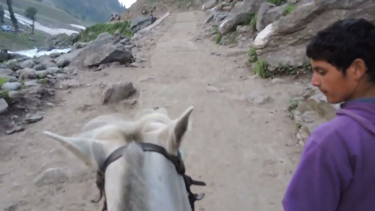 Chandanwari Glacier, Pahalgam, J&K raw video (2014)