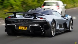 Supercars in Alderley edge (Aston Martin valhalla, Lamborghini aventador svj, Ferrari 296 speciale)