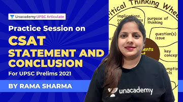Practice Session on CSAT GS Paper-2|Statement and Conclusion|UPSC Prelims 2021|Rama Sharm Articulate