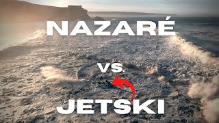 Famous Close Call in Nazaré - Skilled Driver falls off Ski, Rescues Surfer and Fights Gnarly Shore Break Wealth