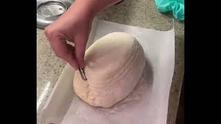 Sourdough scoring and results #sourdough #scoring #asmr